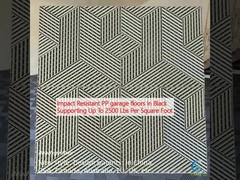 Suelos de garaje de PP resistentes al impacto en negro que soportan hasta 2500 libras por pie cuadrado