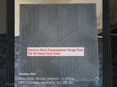 Tejas de piso de garaje de polipropileno negro de calidad superior para áreas de trabajo pesado