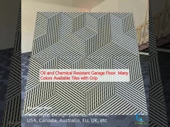 Piso de garaje resistente al petróleo y a los productos químicos Muchos colores disponibles azulejos con agarre