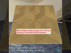 Tejas de piso de garaje de epoxi de 18 mm con nervaduras fácil de limpiar resistentes a productos químicos / aceite / manchas