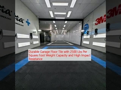 Tejas de piso de garaje duraderas con 2500 libras por pie cuadrado capacidad de peso y alta resistencia al impacto
