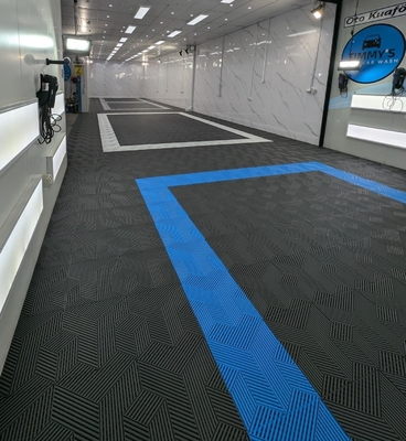 Moderno gris Plástico Cuadrado Modular Interlock Tejas de suelo