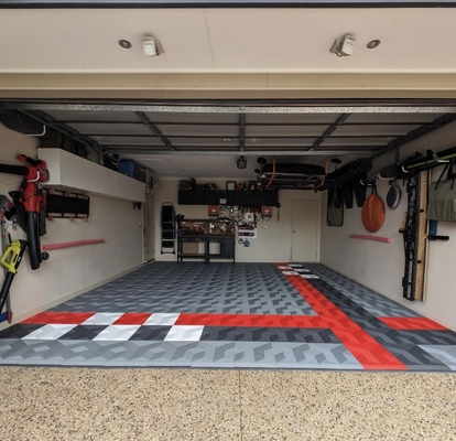 Anti-deslizante Epoxi Garage Floor Tiles Resistencia a los productos químicos Tiles de cubierta de carreras