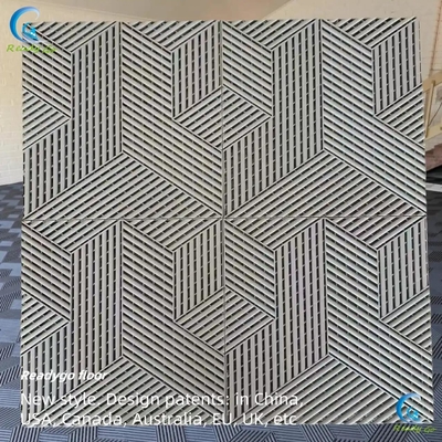 Fácil de instalar 15.75 x 15.75 pulgadas de bloqueo de garaje azulejos de suelo gris respetuoso con el medio ambiente resistente al fuego